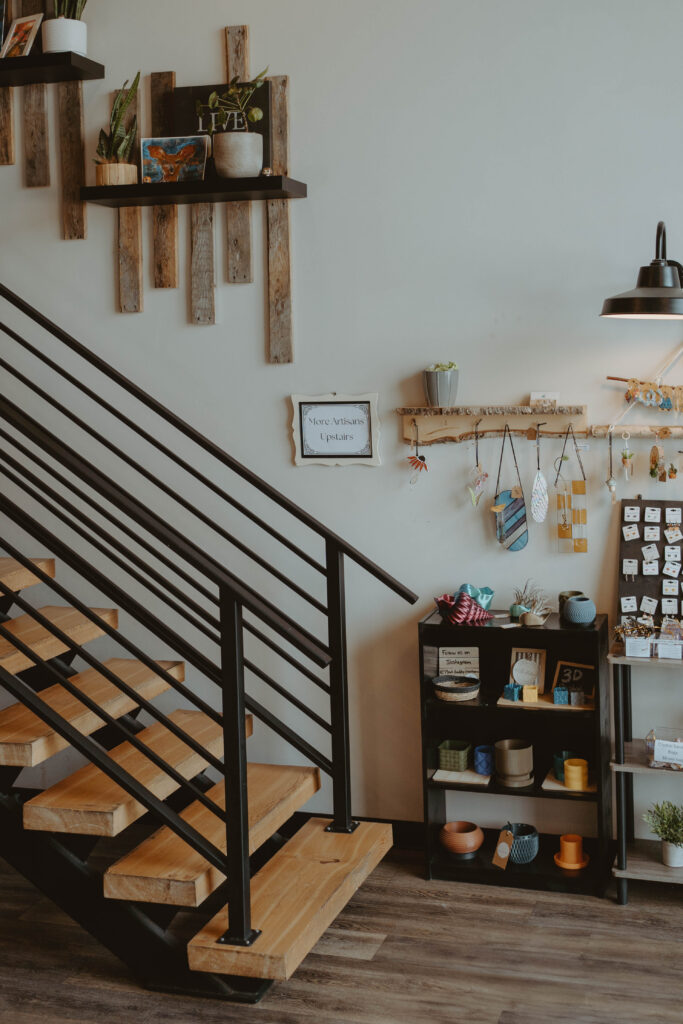 Stairs-and-Artisan-Shelf